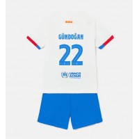 Dres Barcelona Ilkay Gundogan #22 Preč pre deti 2023-24 Krátky Rukáv (+ trenírky)